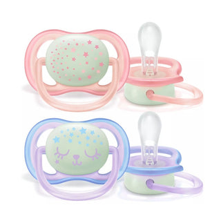 Philips Avent Ultra Air Night 6-18m Pink Pacifier Set of 2