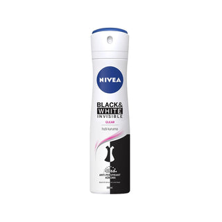 Nivea Invisible Black&White Clear Deodorant Spray - 5.07 fl oz, Stain-Free Antiperspirant for Black and White Clothes Nivea Invisible Black&White Deodorant Spray - Stain-Free Protection invisible deodorant spray, antiperspirant for black and white clothes, Nivea deodorant, clear deodorant spray, stain-free deodorant, antiperspirant spray, black and white clothing care, sweat protection, odor protection, personal care, grooming essentials