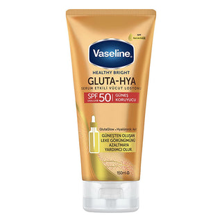 Vaseline Gluta-Hya SPF 50 Sunscreen Body Lotion: UVA/UVB Protection, Hydrating Hyaluronic Acid, Reduces Sunspots, Non-Greasy Formula Vaseline SPF 50 Sunscreen: UVA/UVB Protection & Hydration sunscreen body lotion, SPF 50 body lotion, UVA UVB protection, hyaluronic acid body lotion, sunspot reduction lotion, non greasy sunscreen, dermatologically tested sunscreen, GlutaGlow lotion, sun protection body care, body lotion, sunscreen, SPF 50, UVA protection, UVB protection, hyaluronic acid, sunspot reduction, no