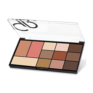 Golden Rose City Style Warm Nude Face & Eye Palette: All-in-One Makeup Kit for Long-Lasting, Pigmented Looks Golden Rose Face & Eye Palette - Warm Nude, Long-Lasting Makeup face palette, eye palette, makeup palette, blush bronzer highlighter palette, warm nude eyeshadow palette, long lasting makeup, pigmented eyeshadow, face makeup set, cosmetics palette, all-in-one makeup, travel makeup, nude eyeshadow, blush palette, bronzer palette, highlighter palette, pigmented blush, pigmented bronzer, pigmented highl