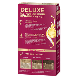 Palette Deluxe Hair Dye - Long-Lasting Nourishing Küllü Açık Sarı Color by Palette Palette Deluxe Hair Dye - Long Lasting & Nourishing hair dye, long-lasting hair color, nourishing hair dye, Palette Deluxe Saç Boyası, Küllü Açık Sarı hair color, hair care, hair coloring, cosmetic, beauty product, Palette hair dye, nourishing hair color, vibrant hair color, healthy hair