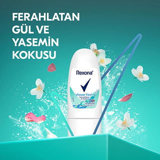 Rexona Shower Fresh Mini Roll-On Deodorant: 48-Hour Protection, Travel-Friendly, Long Lasting Antiperspirant Rexona Mini Roll-On: 48H Protection & Travel Size Deodorant roll on deodorant, travel size deodorant, 48 hour deodorant, antiperspirant, shower fresh deodorant, mini deodorant, portable deodorant, deodorant for women, deodorant for travel, long lasting deodorant, deodorant, travel deodorant, women's deodorant, men's deodorant, fresh scent deodorant, sweat protection, odor control, hygiene, personal c