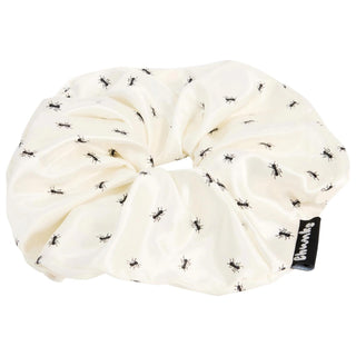 Silk Silky Large Silk Hair Scrunchie in Ants Pattern – Protects Hair, Prevents Breakage & Creases - Gentle Hair Tie for All Hair Types Silky Silk Hair Scrunchie: Breakage Prevention, Crease-Free Hold silk hair scrunchie, mulberry silk scrunchie, large hair scrunchie, hair scrunchie for all hair types, crease free hair scrunchie, hair scrunchie breakage prevention, silk hair tie, ant pattern scrunchie, hair accessories, gentle hair tie, hair tie, scrunchie, silk scrunchie, hair accessories, hair styling, hai