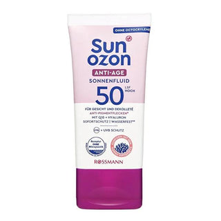 Sunozon Anti-Aging Sunscreen Face Cream with SPF 50 - Moisturizing, Water-Resistant Formula Sunozon Anti-Aging Sunscreen Face Cream SPF 50 anti-aging sunscreen, face cream with SPF 50, moisturizing sun protection, water-resistant sunscreen, skincare, sun care, anti-aging skincare, facial sunscreen, protective skincare, Q10, Vitamin C, Hyaluronic Acid