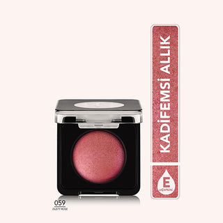 Flormar Baked Blush-On 059 Dusty Rose: High Pigment, Long Lasting, Vitamin E - Shimmer & Matte Blush for Radiant Skin Flormar Baked Blush: High Pigment, Vitamin E + Radiant Color Flormar blush, baked blush, high pigment blush, long lasting blush, vitamin E blush, shimmer blush, matte blush, blush for all skin tones, dusty rose blush, compact blush, blush, makeup, cosmetics, face makeup, cheek color, radiant finish, natural look, buildable color, velvet texture, smooth application, skin protection, healthy g