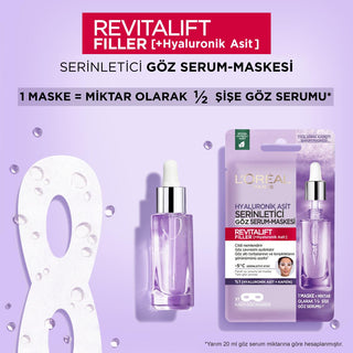 Loreal Paris Revitalift Filler Hyaluronic Acid Cooling Eye Serum Mask - Anti-Aging, Hydrating Sheet Mask for Dark Circles and Fine Lines Loreal Paris Revitalift Eye Serum Mask - Anti-Aging & Hydrating Loreal Paris Revitalift, Eye Serum Mask, Anti-aging, Hyaluronic Acid, Cooling Eye Mask, Sheet Mask for Eyes, Dark Circle Reduction, Hydrating Eye Mask, Skincare, Eye Care, Beauty Products, Anti-Aging Skincare, Eye Serum, Cooling Mask, Revitalift Filler, Paris Skincare