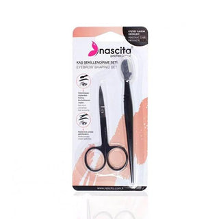 Nascita Eyebrow Shaping Set - Portable 2-Piece Eyebrow Razor & Scissors for Precise Grooming Nascita Eyebrow Shaping Set - Precision Grooming eyebrow shaping set, eyebrow razor, eyebrow scissors, grooming tools, personal care, beauty accessories, portable grooming, precision grooming, stainless steel grooming tools