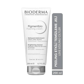 Bioderma Pigmentbio Foaming Cream Cleanser - Gentle Sensitive Skin Solution with AHA & Peeling Benefits