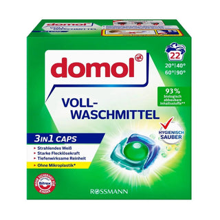 Domol 3-in-1 White Laundry Detergent Capsules 22 Washes