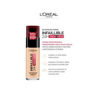 L'Oreal Paris Infaillible Foundation: 24H Long Lasting, High Coverage, Natural Rose 125 - Flawless, Even Skin Tone & Radiant Complexion L'Oreal Infaillible Foundation: 24H Coverage, Natural Rose Loreal foundation, long lasting foundation, high coverage foundation, 24 hour foundation, fresh wear foundation, natural rose foundation, foundation for imperfections, Loreal Infaillible, best long lasting foundation, even skin tone foundation, foundation, makeup, face makeup, beauty, cosmetics, long-wear, full cove