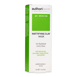 Authoriderm Clay Mask for Oily & Combination Skin: Natural Pore Tightening, Blackhead & Blemish Reduction - Mattifying Oil Control Face Mask Authoriderm Clay Mask: Oily Skin, Blackhead & Blemish Control clay mask for oily skin, clay mask for combination skin, blackhead removal mask, blemish reduction mask, pore tightening mask, natural clay mask, Authoriderm clay mask, mattifying clay mask, zinc oxide clay mask, oil control face mask, clay mask, oily skin, combination skin, blackhead removal, blemish reduct