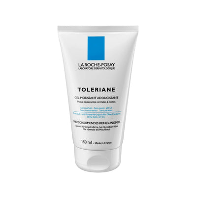 La Roche Posay Toleriane Gel Mousse Facial Cleansing Gel for Sensitive Skin - Gentle, Dermatologically Tested, 5.07 fl o
