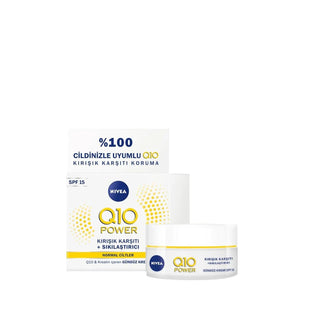 Nivea Q10 Power Anti-Wrinkle Day Cream SPF15 50ml - Anti-Aging Moisturizer with Q10 Formula Nivea Q10 Power Day Cream SPF15 - Anti-Aging Moisturizer Nivea Q10 Power Day Cream, Anti-Wrinkle Day Cream, SPF15 Day Moisturizer, Anti-Aging Skincare, Q10 Anti-Wrinkle Cream, Nivea, Day Cream, Moisturizer, Anti-Aging, Skincare, Wrinkle Care, Sun Protection, Daily Skincare, Cosmetic, Beauty Product