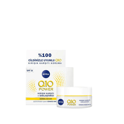 Nivea Q10 Power Anti-Wrinkle Day Cream SPF15 50ml - Anti-Aging Moisturizer with Q10 Formula