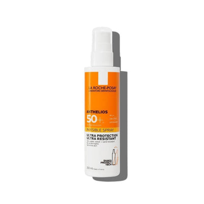 La Roche-Posay Anthelios 50+ Invisible Sunscreen Spray - SPF 50+, Water Resistant, Non-Greasy - 6.76 fl oz