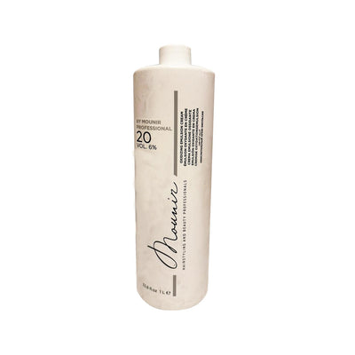 Mounir 20 Volume 6% Oxidizing Cream for Hair Coloring and Bleaching - 1000ml