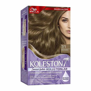 Wella Koleston Supreme 7/1 Ash Blonde Hair Dye: Permanent Color, 100% Gray Coverage & Oil Treatment for Healthy, Shiny Hair Wella Koleston Ash Blonde Hair Dye: Permanent Color & Gray Coverage hair dye, ash blonde hair dye, küllü kumral saç boyası, permanent hair color, gray coverage hair dye, hair dye with oil treatment, Koleston hair dye, Wella hair dye, at home hair color, hair color kit, hair color, blonde hair dye, ash hair color, at-home hair color, hair coloring, hair treatment, oil treatment, grey co