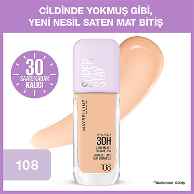 Maybelline Super Stay Lumi Matte Foundation: 30H Lightweight Satin Matte Coverage, Natural Finish - Maybelline foundatio