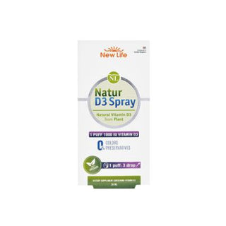 new-life-natur-d3-spray-1000iu-20ml, new-life-d3-spray-side-view, new-life-d3-spray-open-cap New Life D3 Spray - 1000 IU Vitamin | 20 ml New Life D3 Spray - 1000 IU Vitamin | 20 ml d3-vitamin, vitamin-spray, vegan, vegetarian, health-supplement, new-life, nutritional-supplement, immune-support, bone-health, ai-generated