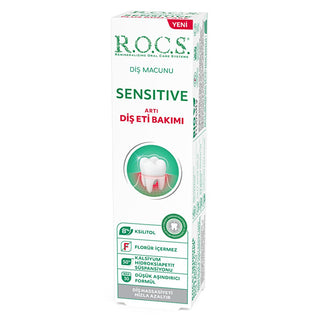 Rocs Sensitive: Powerful Teeth Sensitivity Relief & Gum Care Toothpaste - Calcium Hydroxyapatite, Xylitol - Natural Formula Rocs Sensitive: Teeth Sensitivity & Gum Care - Natural Relief sensitive teeth toothpaste, gum care toothpaste, calcium hydroxyapatite toothpaste, xylitol toothpaste, natural toothpaste, teeth sensitivity relief, gum protection toothpaste, Rocs toothpaste, sensitive teeth, gum care, calcium hydroxyapatite, xylitol, natural, teeth sensitivity, gum protection, Rocs, toothpaste, dental car