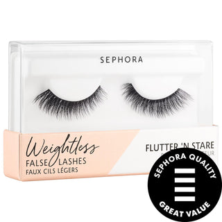 Weightless Vegan False Eyelashes - Cruelty-Free, Reusable, Natural Look, Eco-Friendly Packaging Vegan False Eyelashes - Natural Look, Cruelty-Free & Eco-Friendly vegan false eyelashes, cruelty-free false eyelashes, reusable false eyelashes, eco-friendly beauty products, natural look false lashes, beauty essentials, sustainable beauty, cruelty-free cosmetics, vegan cosmetics, false eyelashes, eye makeup, beauty products for sensitive eyes