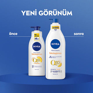 Nivea Q10 Firming Body Lotion - Visibly Tightens Skin in 10 Days, Intense 48-Hour Moisture - With Vitamin C & Collagen Booster, Fast Absorbing Nivea Q10 Firming Lotion: Tighten Skin, 48H Moisture Nivea Q10 firming lotion, body lotion for firm skin, skin tightening body lotion, moisturizing lotion with Q10, body lotion for dry skin, vitamin C body lotion, collagen boosting body lotion, fast absorbing body lotion, Nivea, Q10, firming, lotion, body lotion, skin care, moisturizer, skin tightening, vitamin C, co