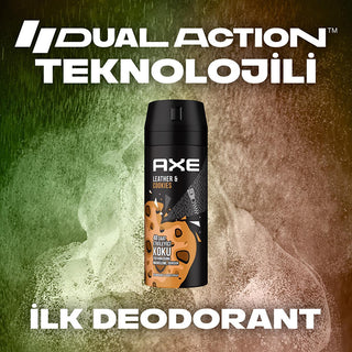 Axe Leather & Cookies Deodorant Spray for Men: 48 Hour Odor Protection, Long Lasting Fresh Scent with Cardamom & Mandarin Notes Axe Leather & Cookies Deodorant: 48 Hour Freshness! Axe deodorant, men's deodorant spray, long lasting deodorant, kakule mandalina deodorant, leather cookies deodorant, 48 hour odor protection, fresh scent deodorant, body spray for men, deodorant, body spray, men's grooming, fragrance, cardamom, mandarin, leather, suede, cookie, vanilla, personal care, odor protection, axe body spr