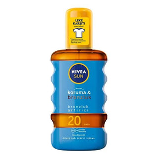 Nivea Sunscreen Spray SPF 20 - Water-Resistant Natural Bronzing for Outdoor Enthusiasts Nivea Sunscreen Spray SPF 20 - Natural Bronzing & Protection Sunscreen Spray, SPF 20, Natural Bronzing, Water-Resistant Sunscreen, Dermatologically Approved, Outdoor Protection, Sun Care, Skincare, Natural Tan, Sun Protection, Beach Essentials, Summer Skincare, UV Protection