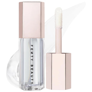 Fenty Beauty Gloss Bomb: Universal Lip Luminizer - Explosive Shine, Hydrating & Non-Sticky Formula for All Skin Tones Fenty Beauty Lip Gloss: Explosive Shine & Hydration lip gloss, shiny lip gloss, universal lip luminizer, non-sticky lip gloss, peach vanilla lip gloss, hydrating lip gloss, cruelty free lip gloss, best lip gloss, gloss bomb, Fenty lip gloss, lip color, lip makeup, high shine, moisturizing lip gloss, cosmetic, beauty product, lip care, everyday makeup, party makeup, cruelty-free, shea butter,
