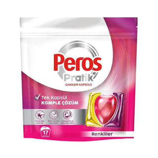 Peros Pratik Color Laundry Detergent Capsules 17 Count