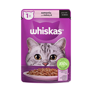 Whiskas Salmon Flavor Cat Food Pouch - 85g - Nutritious & Convenient Wet Cat Food