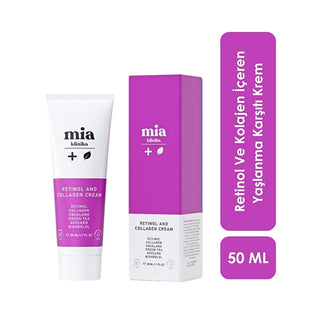 Mia Klinika Anti-Aging Cream with Retinol and Collagen - Reduces Wrinkles, Improves Skin Elasticity - 1.69 fl oz Mia Klinika Anti-Aging Cream with Retinol & Collagen anti-aging cream, retinol cream, collagen cream, skincare product, wrinkle reduction, skin elasticity, nourishing skincare, Mia Klinika, anti-aging benefits, skincare routine, youthful appearance, fine lines reduction, skin nourishment, sensitive skin friendly