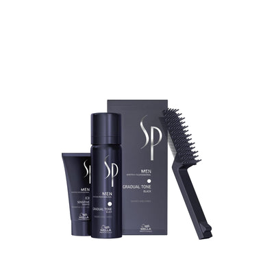 Wella SP Men Pigment Mousse Siyah - Black Hair Color & Styling for Men, 2.03 fl oz