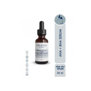 Celenes Exfoliating Serum with AHA, BHA, and Arctic Chaga Mushroom - Anti-Aging Skincare for All Skin Types Celenes Exfoliating Serum - AHA, BHA & Arctic Chaga for Anti-Aging exfoliating serum, AHA BHA serum, anti-aging skincare, chemical exfoliant, Arctic Chaga Mushroom skincare, skincare for all skin types, serum for fine lines and wrinkles, brightening serum, smooth skin serum, skincare routine, anti-aging products, face serum, dermatological skincare