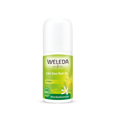 Weleda Natural Deodorant, Lemon-Scented Roll-On for Effective Odor Protection - 50ml
