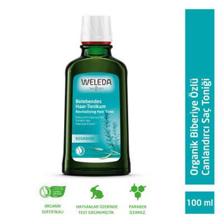 Weleda Organic Rosemary Hair Tonic - Stimulates Hair Growth, Reduces Hair Loss - 3.38 fl oz