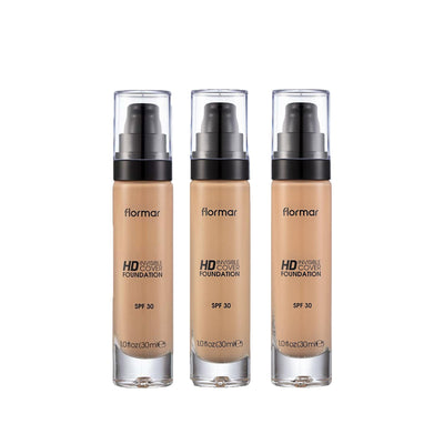 Flormar Invisible Cover HD Foundation 30 ml - Natural Finish Makeup with High Definition Coverage