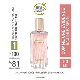 Comme une Evidence - Timeless Floral Perfume for the Sophisticated - EDP 50ml Comme une Evidence EDP Perfume - Timeless Floral Scent Perfume, EDP, Floral fragrance, Chypre scent, Isparta Rose, Bergamot, Patchouli, Annick Ménardo, Timeless elegance, Sophisticated scent, Long-lasting fragrance, Gift for her, Signature scent, Luxury perfume