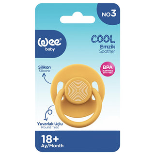 wee baby cool round nipple pacifier mustard 1, wee baby cool round nipple pacifier mustard 2 Wee Baby Cool Round Nipple Pacifier No: 3 - Mustard for 18+ Months Old Babies Wee Baby Cool Round Nipple Pacifier - Mustard wee-baby, round-nipple-pacifier, baby-care, mustard, 18-months-plus, pacifier, parenting, silicone-pacifier, baby-soother, ai-generated
