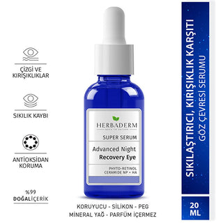 Herbaderm: Bakuchiol Anti-Wrinkle Eye Serum - Firming, Brightening, Hydrating Night Treatment for Fine Lines & Dry Eyes Herbaderm Bakuchiol Eye Serum: Anti-Wrinkle, Firming eye serum, anti-wrinkle eye serum, firming eye serum, bakuchiol eye serum, hyaluronic acid eye serum, night eye serum, eye serum for fine lines, natural eye serum, ceramide eye serum, eye serum for dry eyes, anti-aging, skincare, retinol alternative, fine lines, wrinkles, hydration, dry eyes, dark circles, puffiness, rejuvenating, moistu