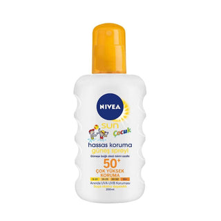 Nivea Nivea Sun Kids Hassas Koruma Güneş Spreyi SPF 50+ Sunscreen Spray for Sensitive Skin - 6.76 fl oz Nivea Sun Kids SPF 50+ Sunscreen Spray for Kids - 6.76 fl oz Nivea Sun Kids, SPF 50+ sunscreen spray, sensitive skin sun protection, children's sunscreen, UVA/UVB protection spray, kids sunscreen, sun protection for children, gentle sunscreen, spray sunscreen, outdoor protection, skin care for kids, sunburn prevention, Nivea sunscreen
