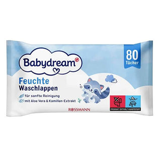 Babydream Gentle Baby Wet Wipes with Aloe Vera - Sensitive Skin Care, Vegan, 80 Count Gentle Baby Wet Wipes with Aloe Vera - Babydream Baby Wet Wipes, Sensitive Skin Care, Aloe Vera Baby Products, Vegan Baby Care, Dermatologically Tested Baby Wipes, Gentle Baby Products, Natural Baby Care, Baby Skincare, Wet Wipes for Sensitive Skin, Vegan Wet Wipes, Baby Care Essentials