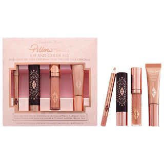 Charlotte Tilbury Pillow Talk: Iconic Lip & Cheek Makeup Set - Hydrating Lipstick Balm, Lip Liner, Plumping Gloss, Natural Beauty Highlighter Wand - Paraben & Cruelty-Free Charlotte Tilbury Pillow Talk Lip & Cheek Set - Radiant Look Pillow Talk makeup set, lip and cheek set, hyaluronic lipstick balm, lip cheat lip liner, collagen lip bath, beauty highlighter wand, paraben free cosmetics, cruelty free makeup, lip plumping gloss, natural highlighter, makeup set, lip set, cheek set, lipstick, lip liner, lip gl