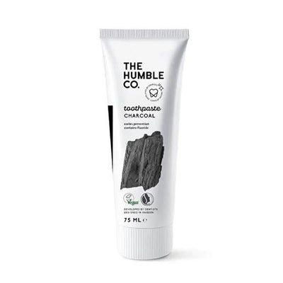 Humble Brush Natural Charcoal Toothpaste - 75ml, Natural Ingredients for Oral Hygiene & Whitening