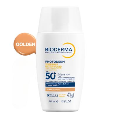 Bioderma Photoderm XDefense SPF50+ Golden Tinted Sunscreen: Broad Spectrum Protection, Antioxidant, Evens Skin Tone, Mak