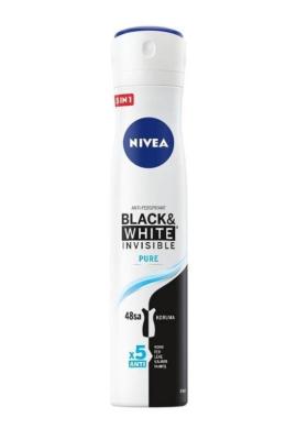 Nivea Women's Black Invisible Pure Deodorant Spray - Long Lasting Antiperspirant Protection, 150ml