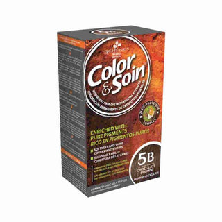 Color&Soin Natural Hair Dye - 5B Chocolate Brown, Ammonia-Free, Vegan Hair Coloring