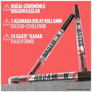 maybelline build a brow pencil and gel ash brown front view, maybelline build a brow pencil and gel ash brown packaging, maybelline build a brow pencil and gel in use Maybelline New York Build a Brow 2 in 1 Pencil and Gel - Ash Brown for Teens and Adults Maybelline Build a Brow 2-in-1 Pencil Gel - Ash Brown maybelline, build-a-brow, eyebrow-pencil, eyebrow-gel, ash-brown, makeup, beauty, eyebrow-enhancement, teen-makeup, ai-generated
