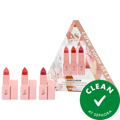 LYS Beauty Mini Higher Standard Cream Glow Blush Stick Set: Vegan, Cruelty-Free, High Pigment Blush for All Skin Tones -