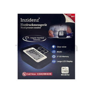 inzidenz b07 talking blood pressure monitor, digital blood pressure monitor with talking feature, automatic blood pressure monitor for upper arm Inzidenz B07 Talking Digital Blood Pressure Monitor | Automatic Inzidenz B07 Blood Pressure Monitor - Talking Feature blood-pressure-monitor, digital-monitor, automatic-monitor, healthcare, elderly-care, health-conscious, talking-device, wellness-monitor, inzidenz, ai-generated